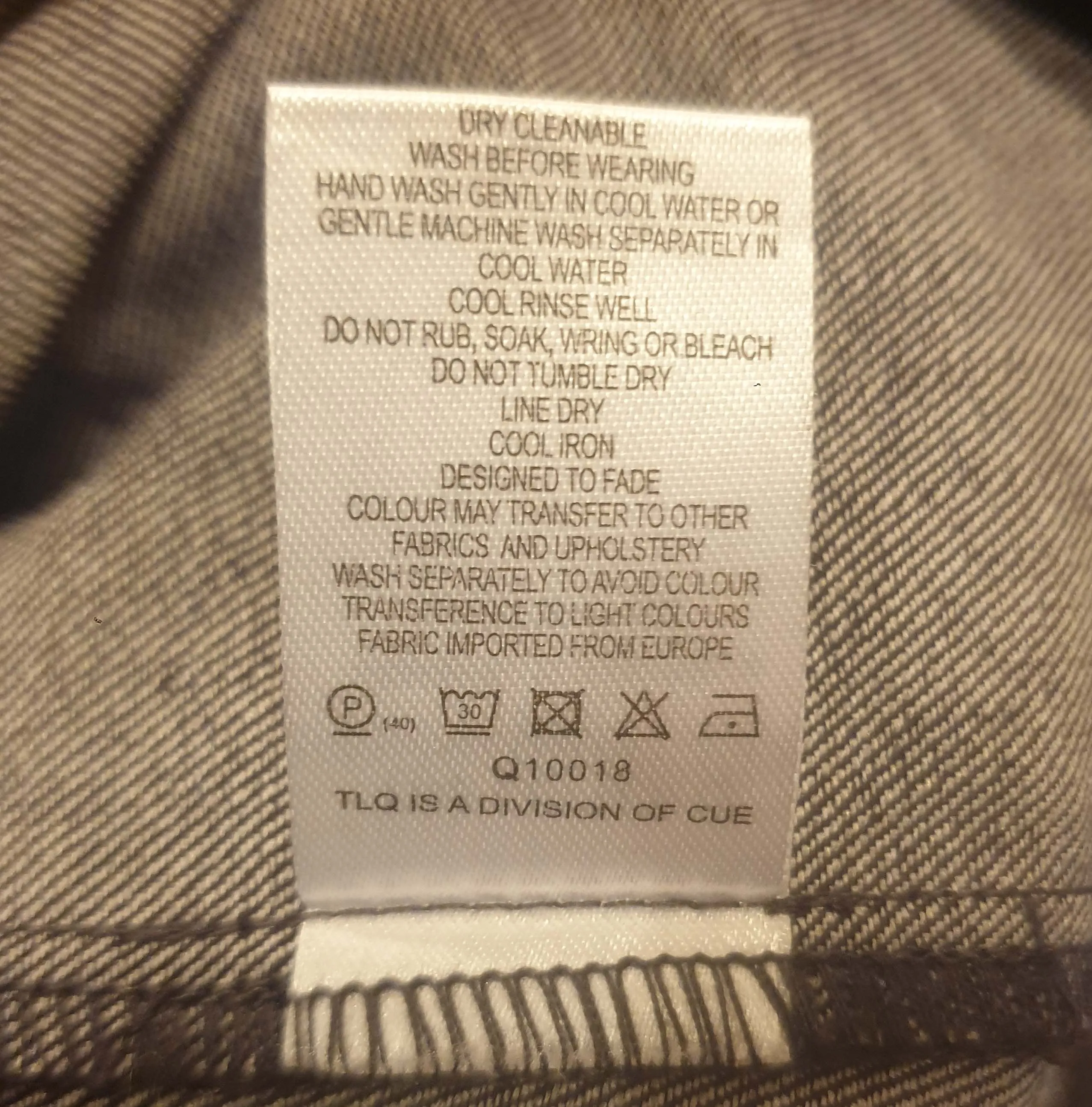 The Letter Q (aka Cue) purple denim skirt size 6