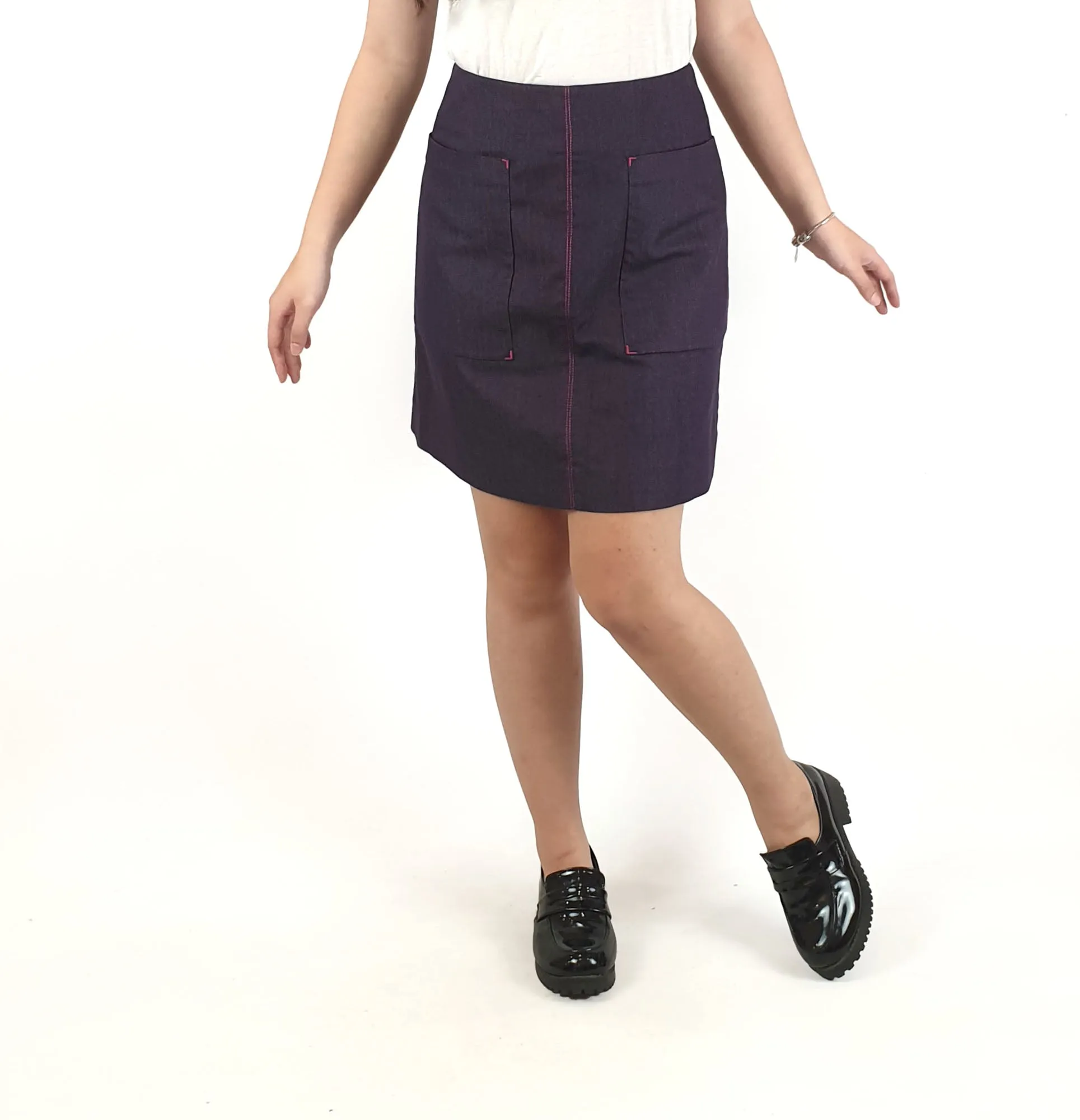 The Letter Q (aka Cue) purple denim skirt size 6