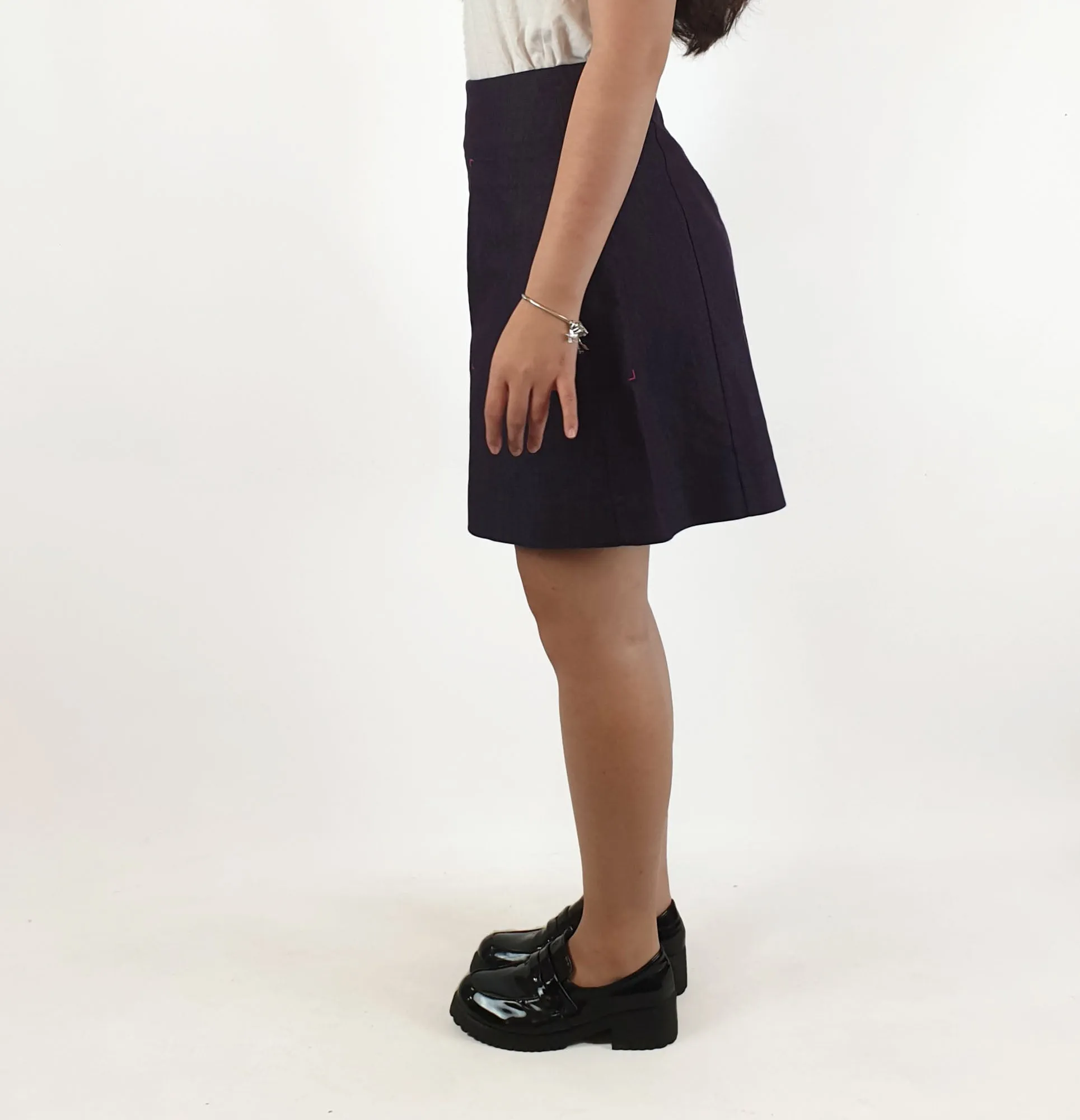 The Letter Q (aka Cue) purple denim skirt size 6