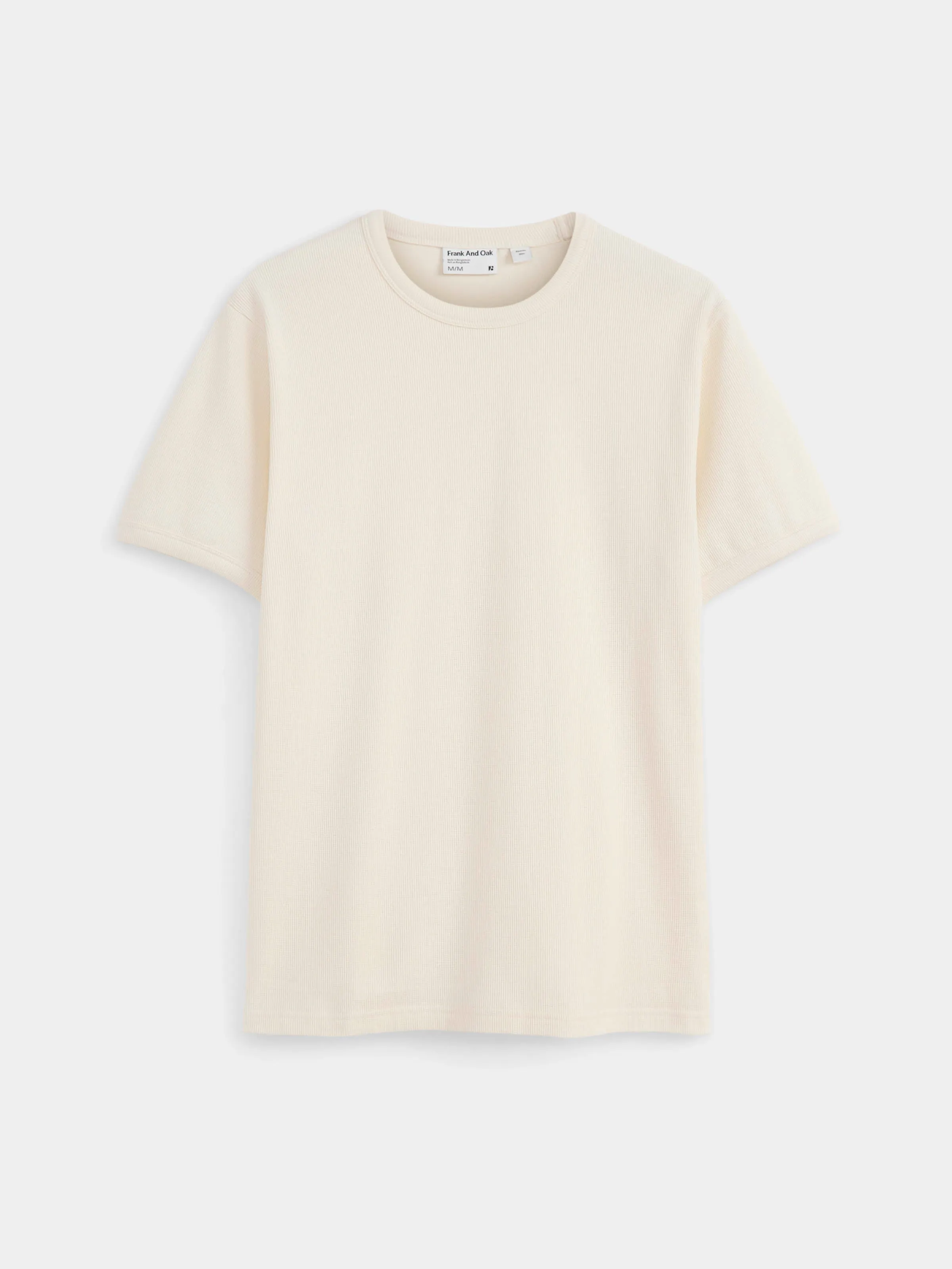 The Short Sleeve Ribbed T-Shirt in Cloud