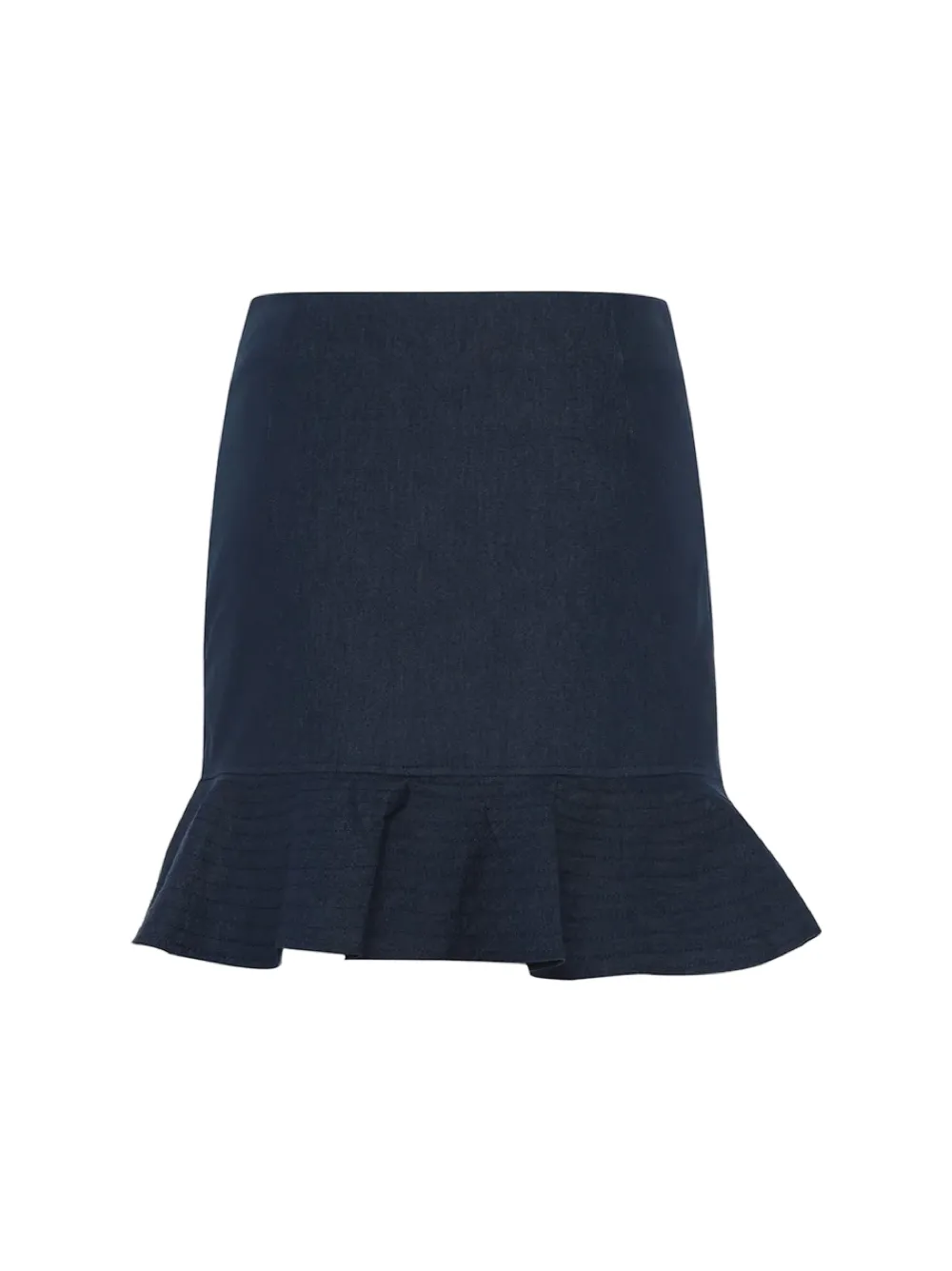 THEO Demeter Denim Trapunto Hem Skirt
