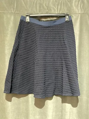 Theory Navy Stretch Knit A Line FLare Skirt