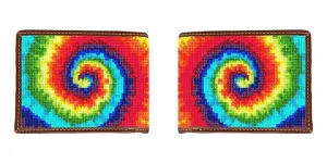 Tie Dye Needlepoint Wallet