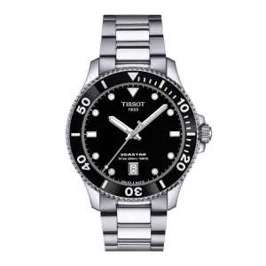 Tissot Seastar 1000 Mens Stainless Steel Black Dial Watch