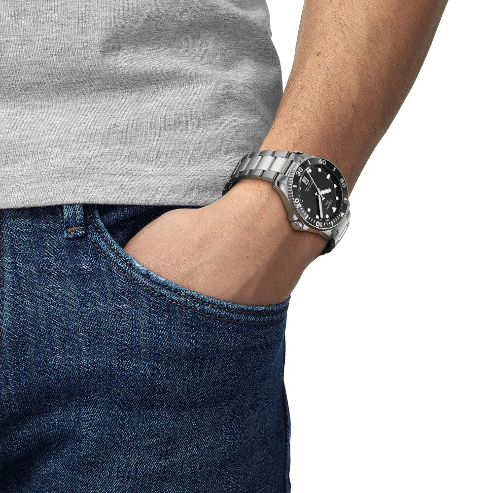 Tissot Seastar 1000 Mens Stainless Steel Black Dial Watch