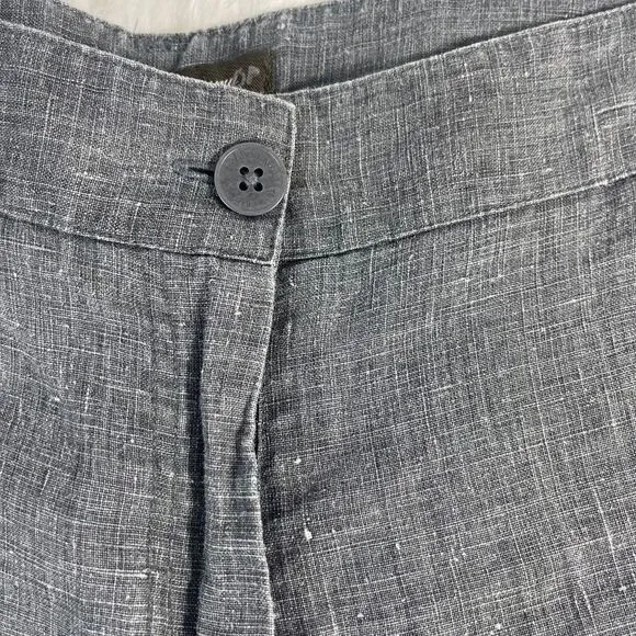 Tommy Bahama Grey 100% Linen Cuffed Shorts Sz 10