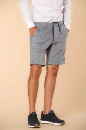 Torino Jog men's chino jogger bermuda shorts in double-faced cotton piqué, slim fit