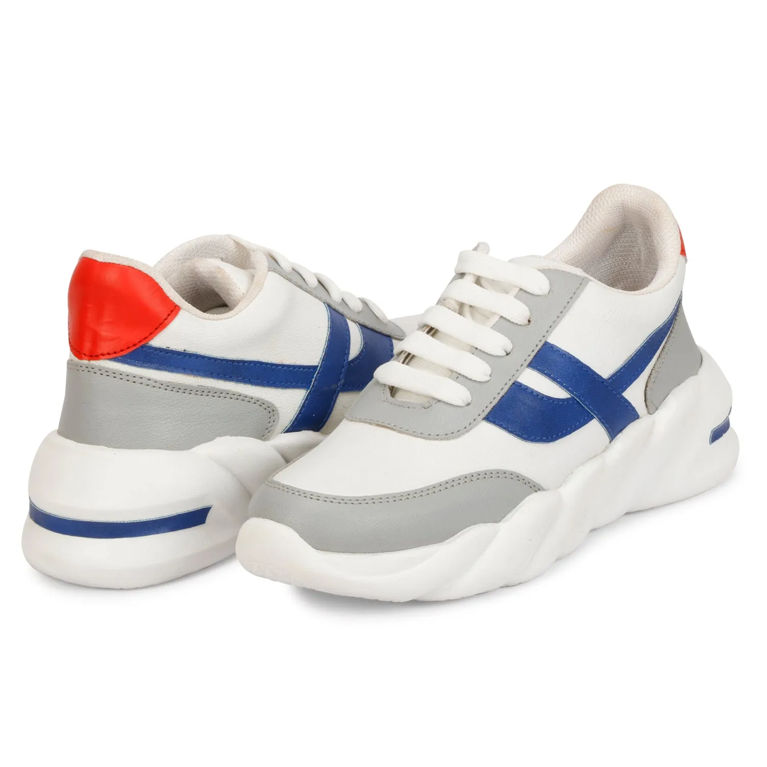Trendy & Stylish 100% Vegan Leather Sporty Sneakers