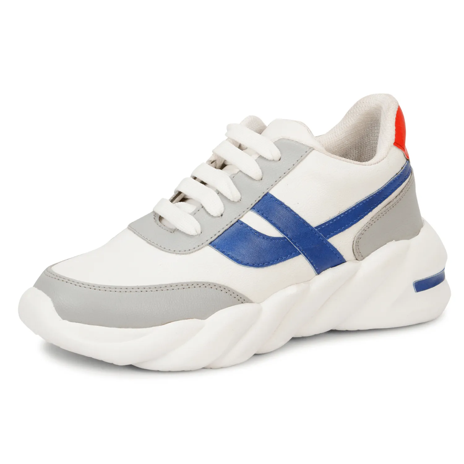 Trendy & Stylish 100% Vegan Leather Sporty Sneakers