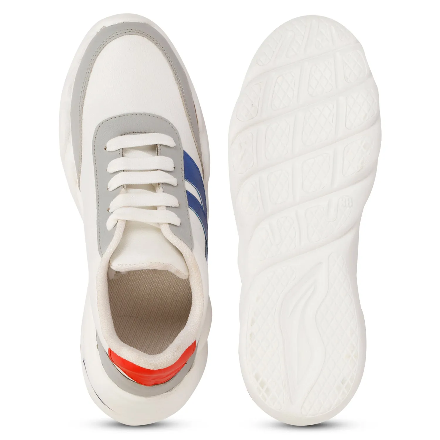 Trendy & Stylish 100% Vegan Leather Sporty Sneakers