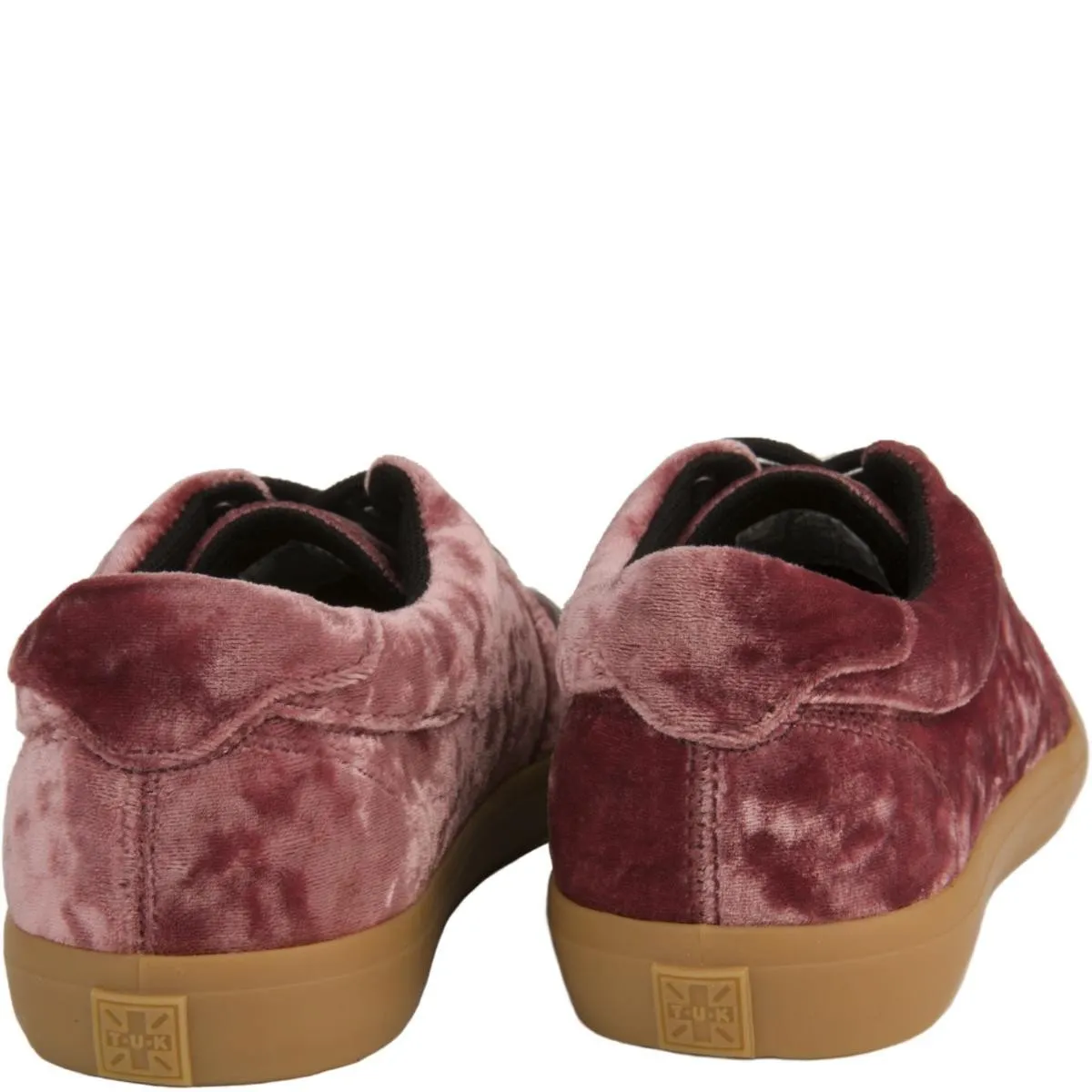T.U.K for Women: Rose Pink Velvet VLK Sneakers