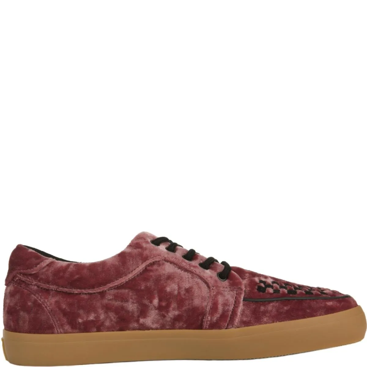 T.U.K for Women: Rose Pink Velvet VLK Sneakers