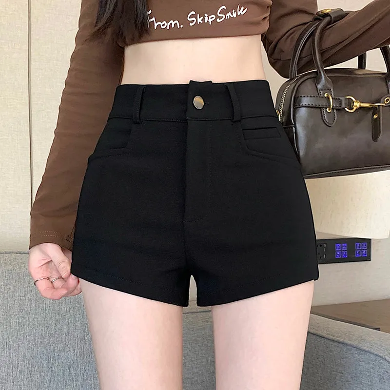 Ultra Short Fitted Chino Shorts with Stretch for Women
