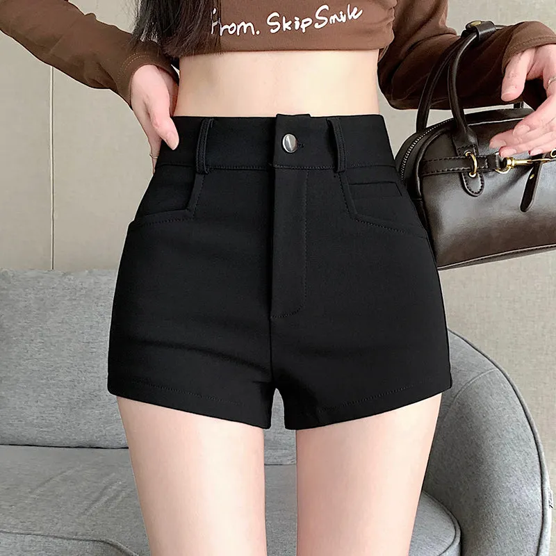 Ultra Short Fitted Chino Shorts with Stretch for Women