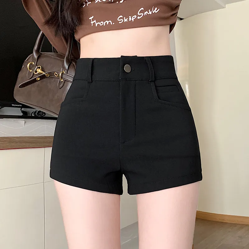Ultra Short Fitted Chino Shorts with Stretch for Women