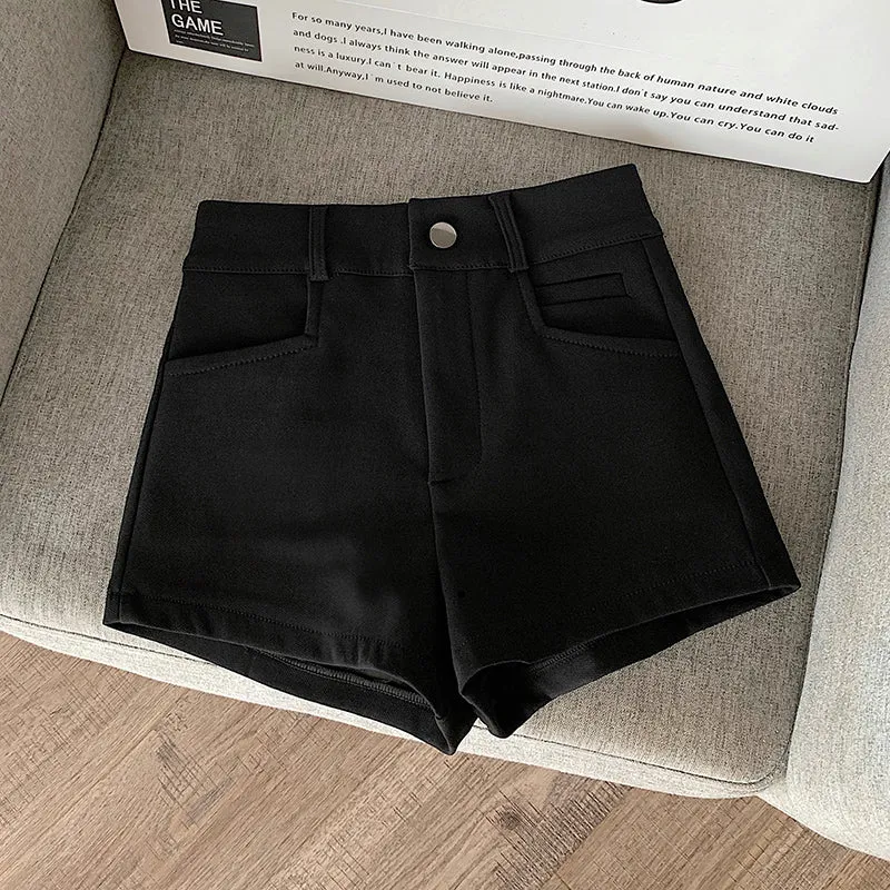 Ultra Short Fitted Chino Shorts with Stretch for Women