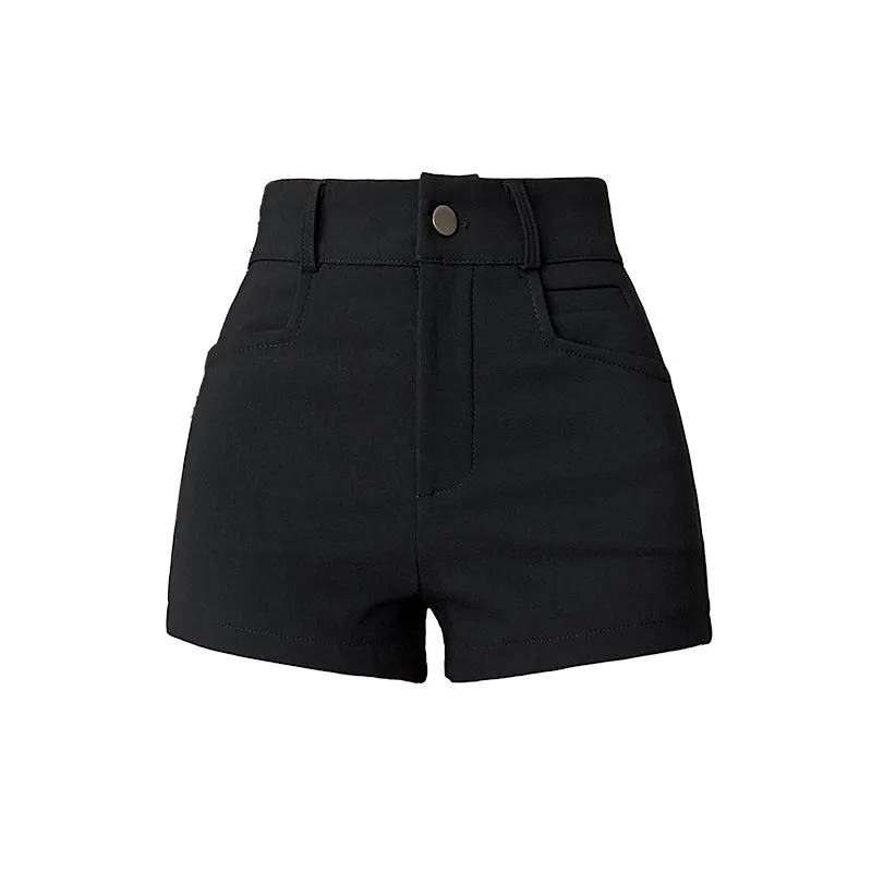 Ultra Short Fitted Chino Shorts with Stretch for Women