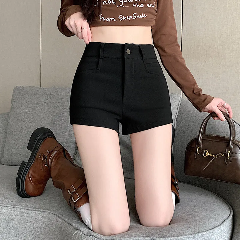 Ultra Short Fitted Chino Shorts with Stretch for Women