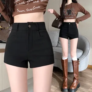 Ultra Short Fitted Chino Shorts with Stretch for Women