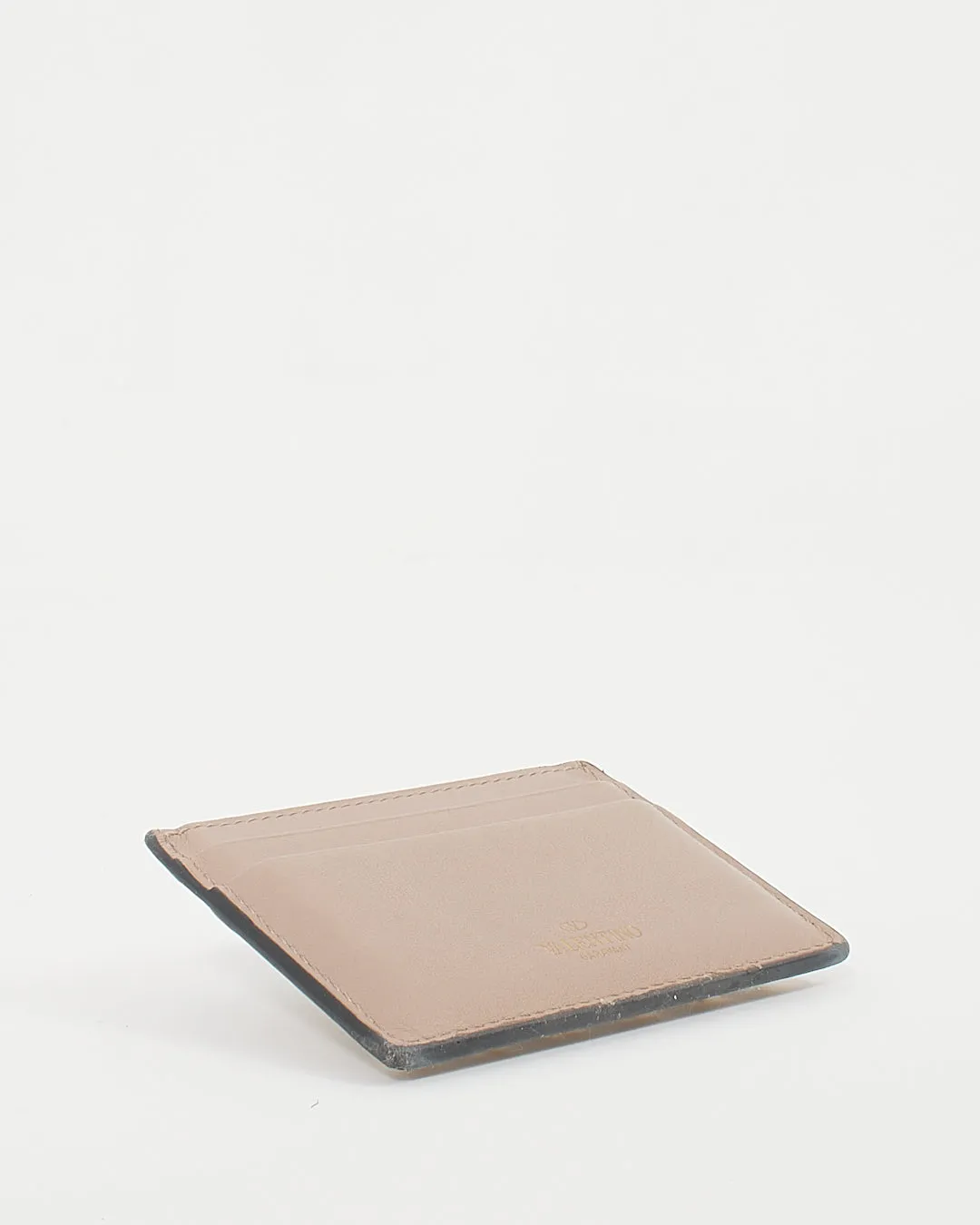Valentino Blush Pink Leather Rockstud Cardholder