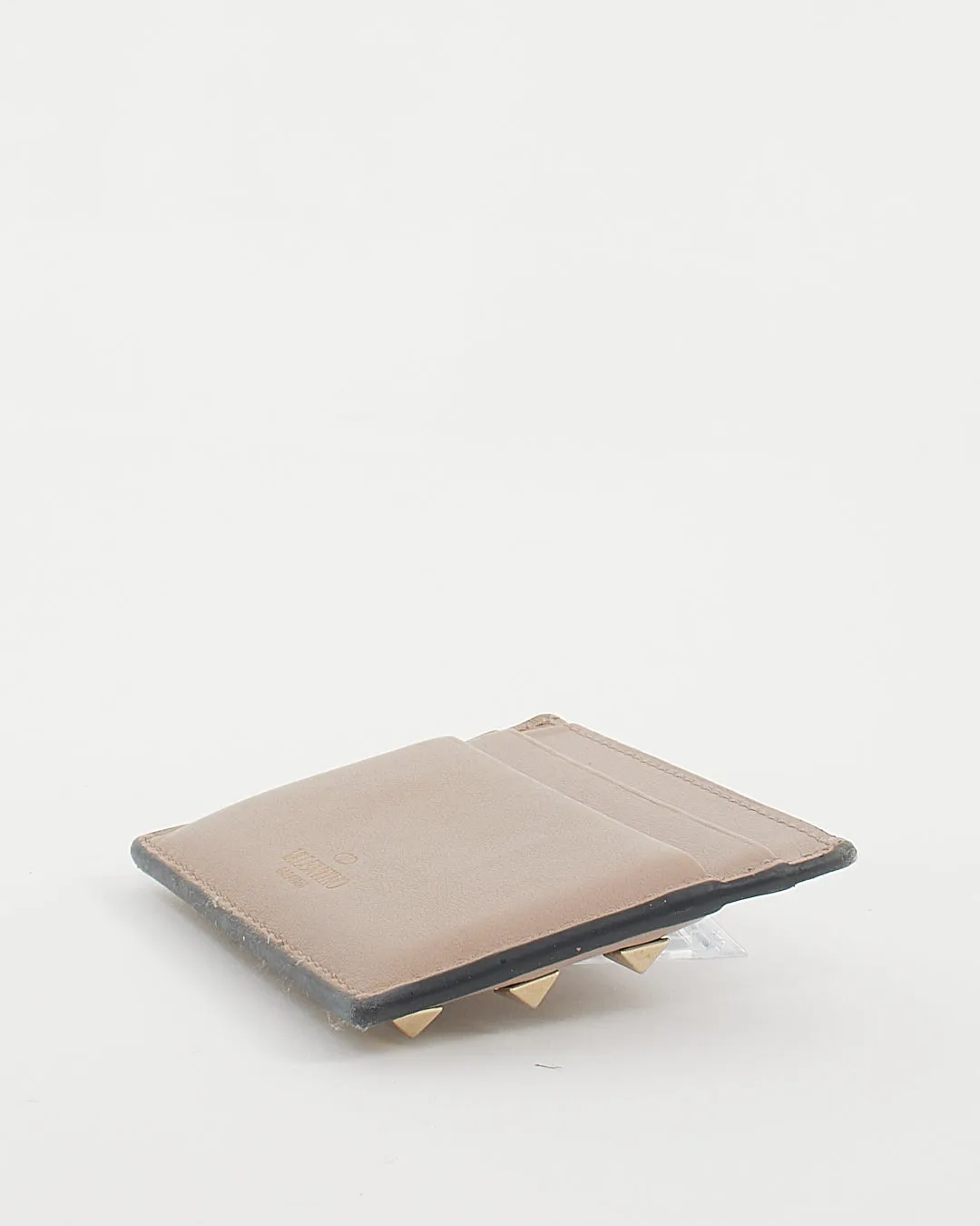 Valentino Blush Pink Leather Rockstud Cardholder