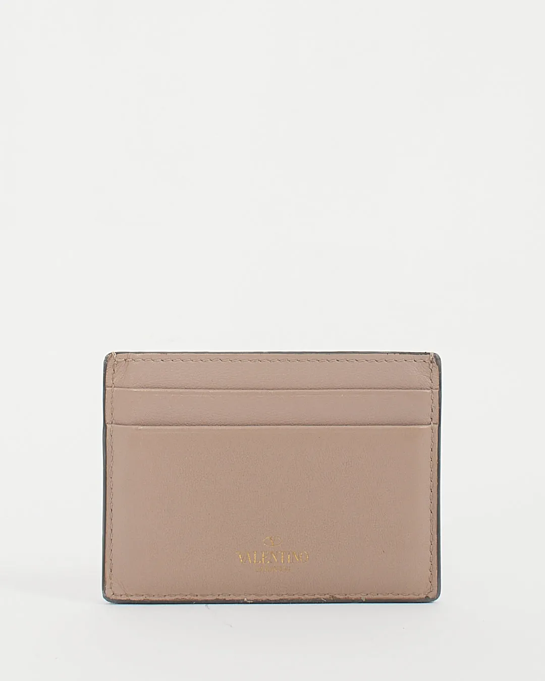 Valentino Blush Pink Leather Rockstud Cardholder