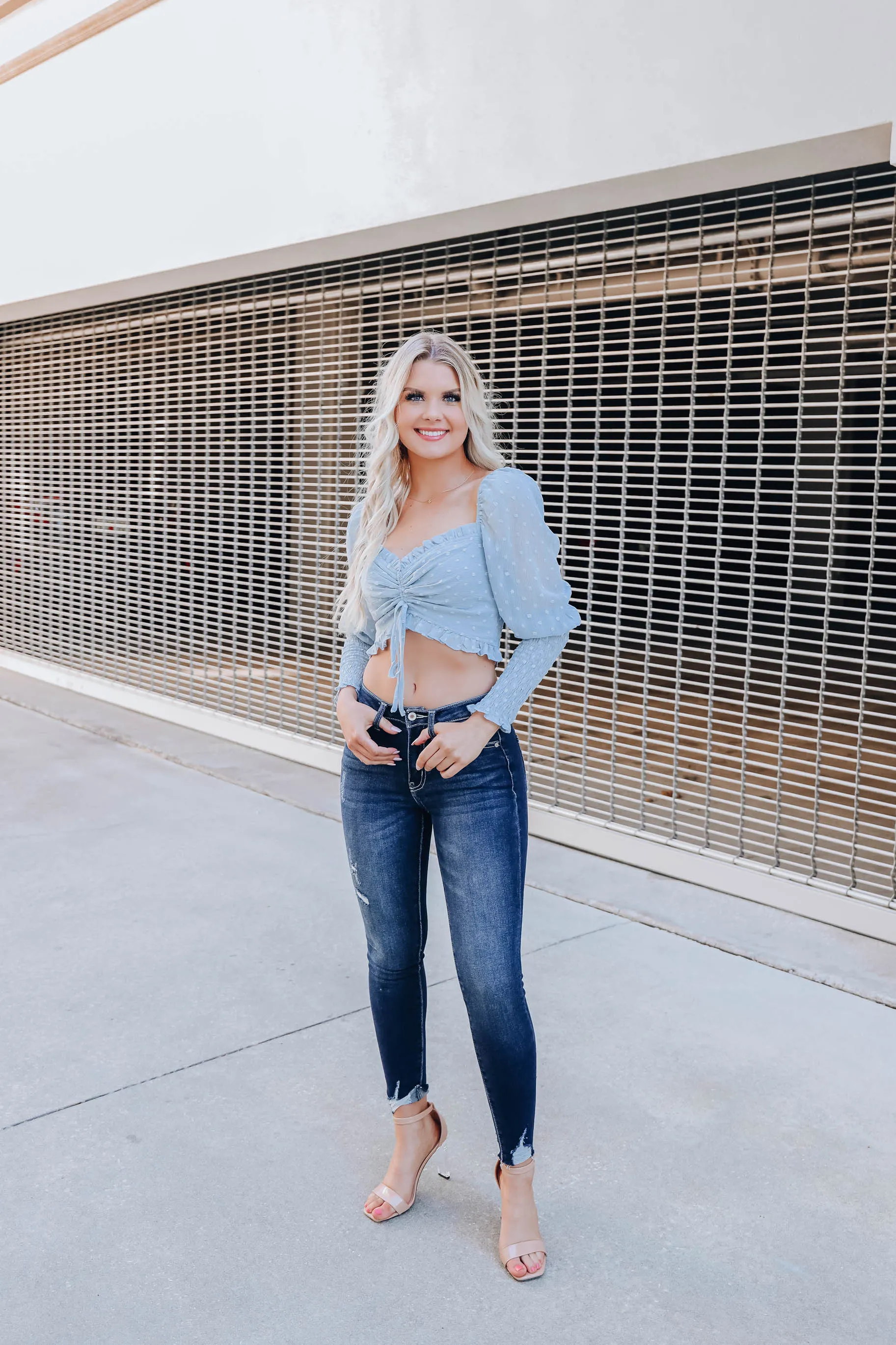 Vanessa Crop Top - Blue