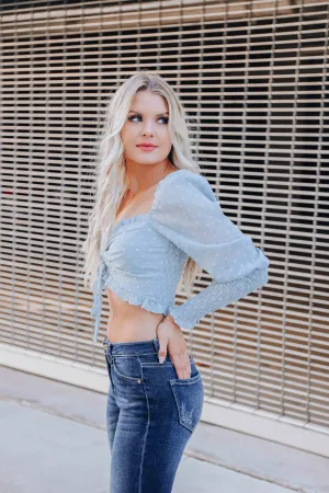 Vanessa Crop Top - Blue