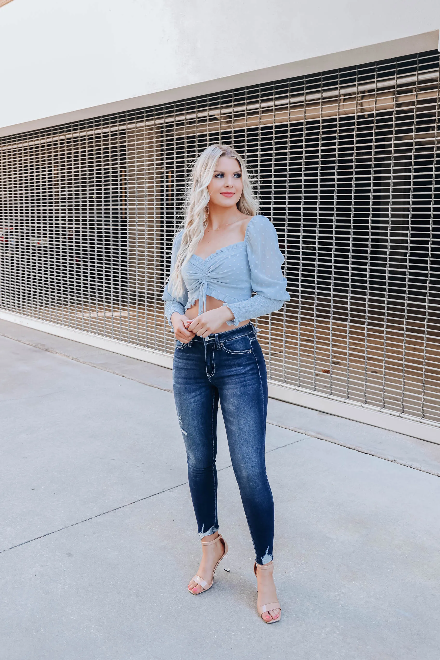 Vanessa Crop Top - Blue