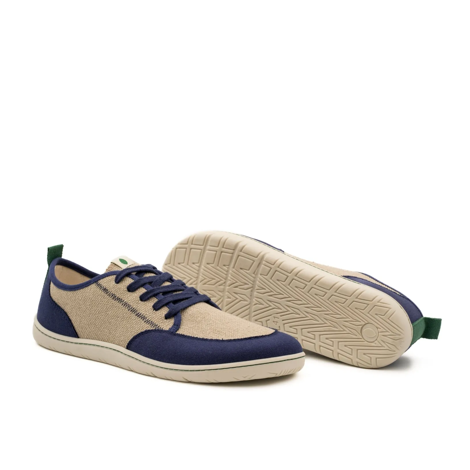 Vegan barefoot blue-linen TON019
