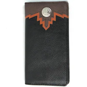 Vegan Rodeo Checkbook Wallet w/ Indian Head Nickel Concho