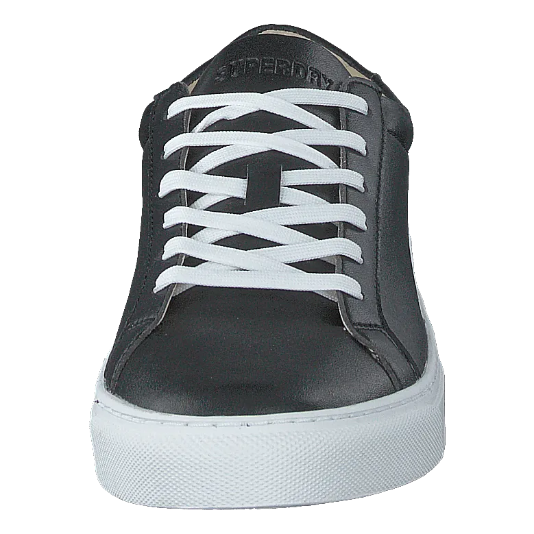 Vegan Sleek Court Trainer Black