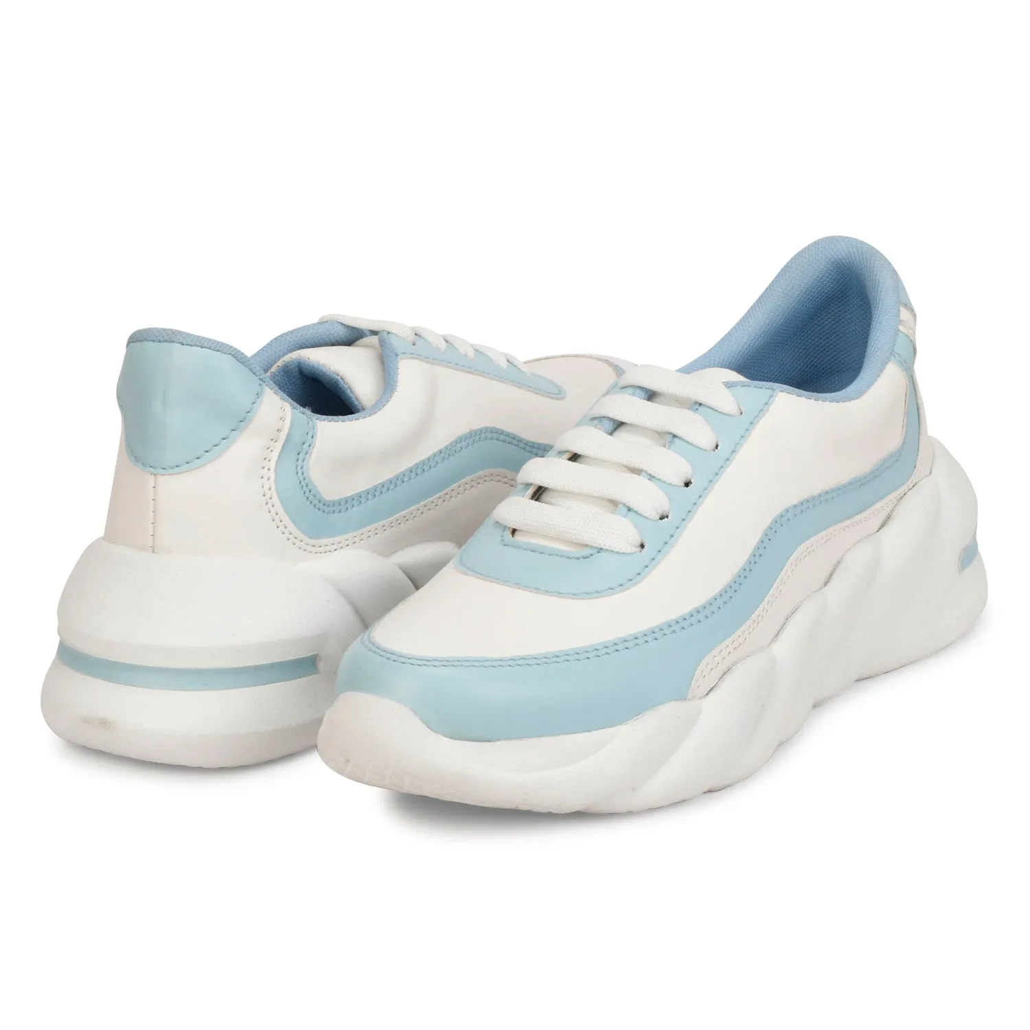 Versatile & Fashionable 100% Vegan Leather Chunky Sole Sneakers