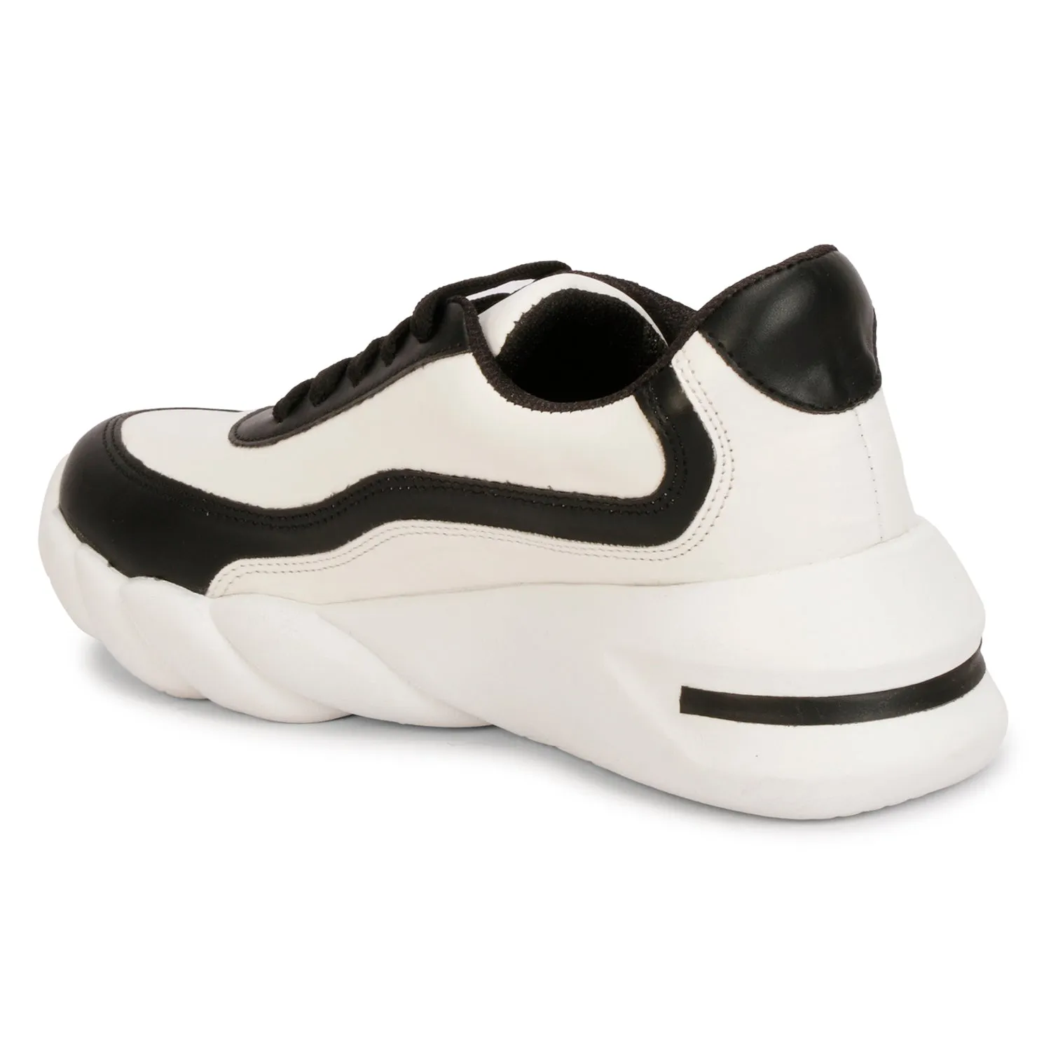 Versatile & Fashionable 100% Vegan Leather Chunky Sole Sneakers