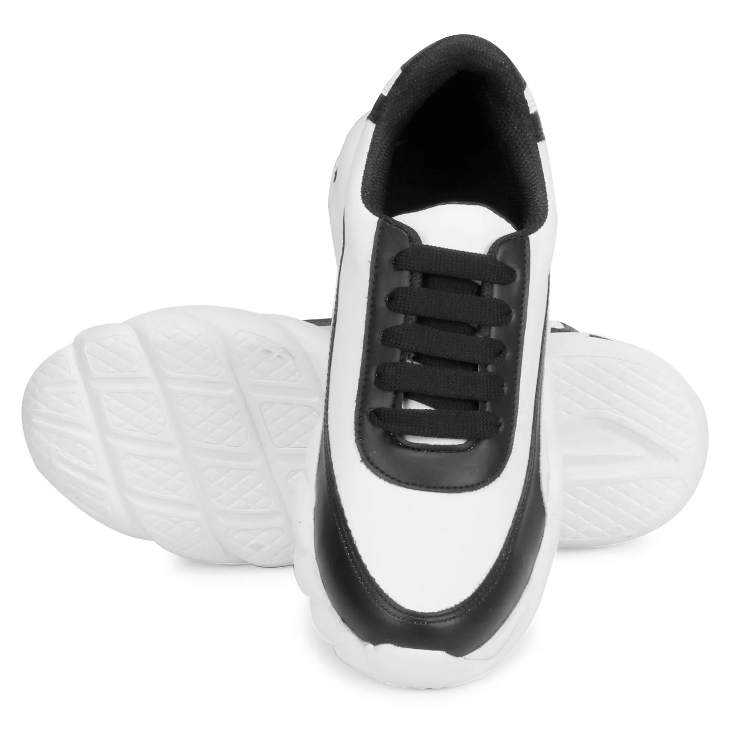 Versatile & Fashionable 100% Vegan Leather Chunky Sole Sneakers