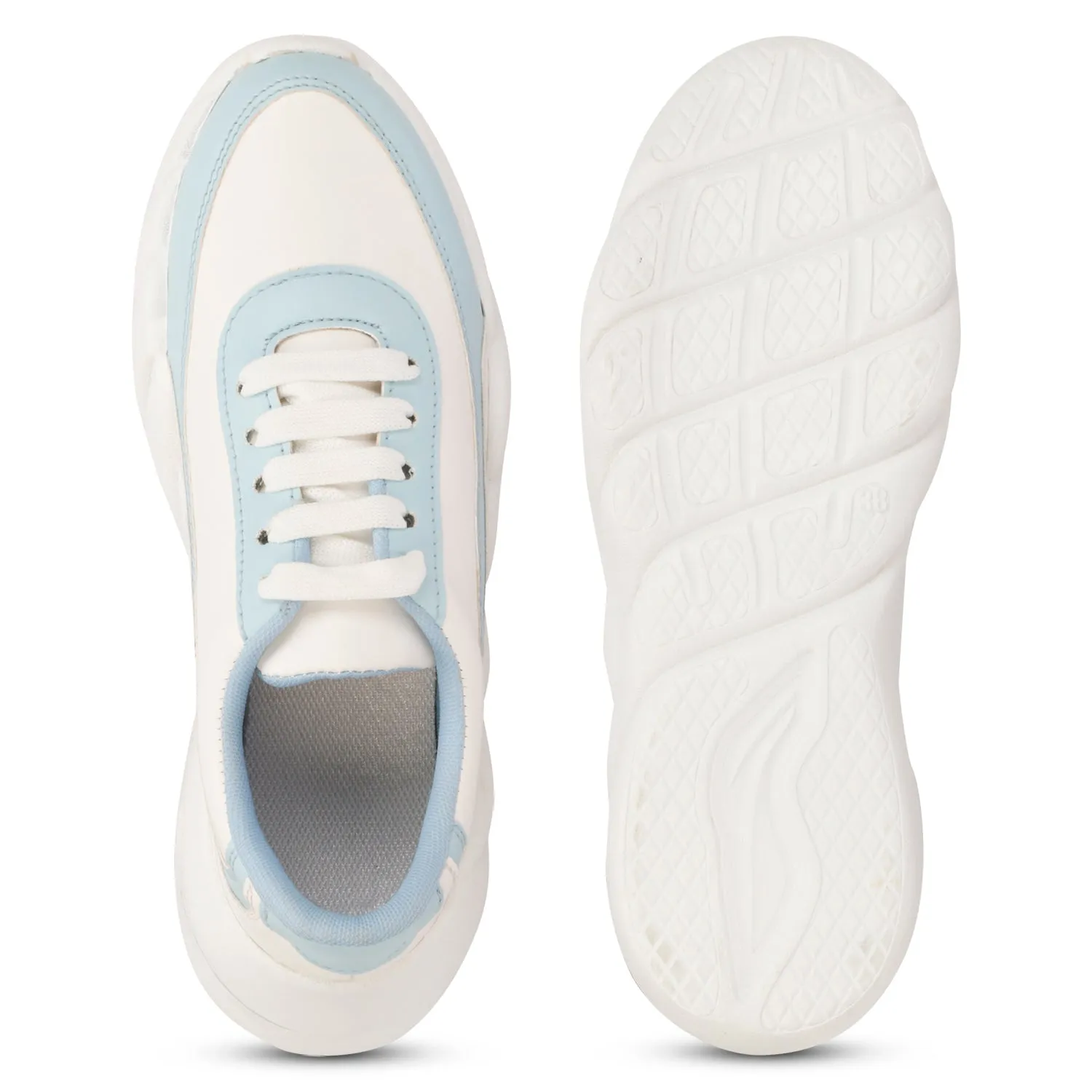 Versatile & Fashionable 100% Vegan Leather Chunky Sole Sneakers