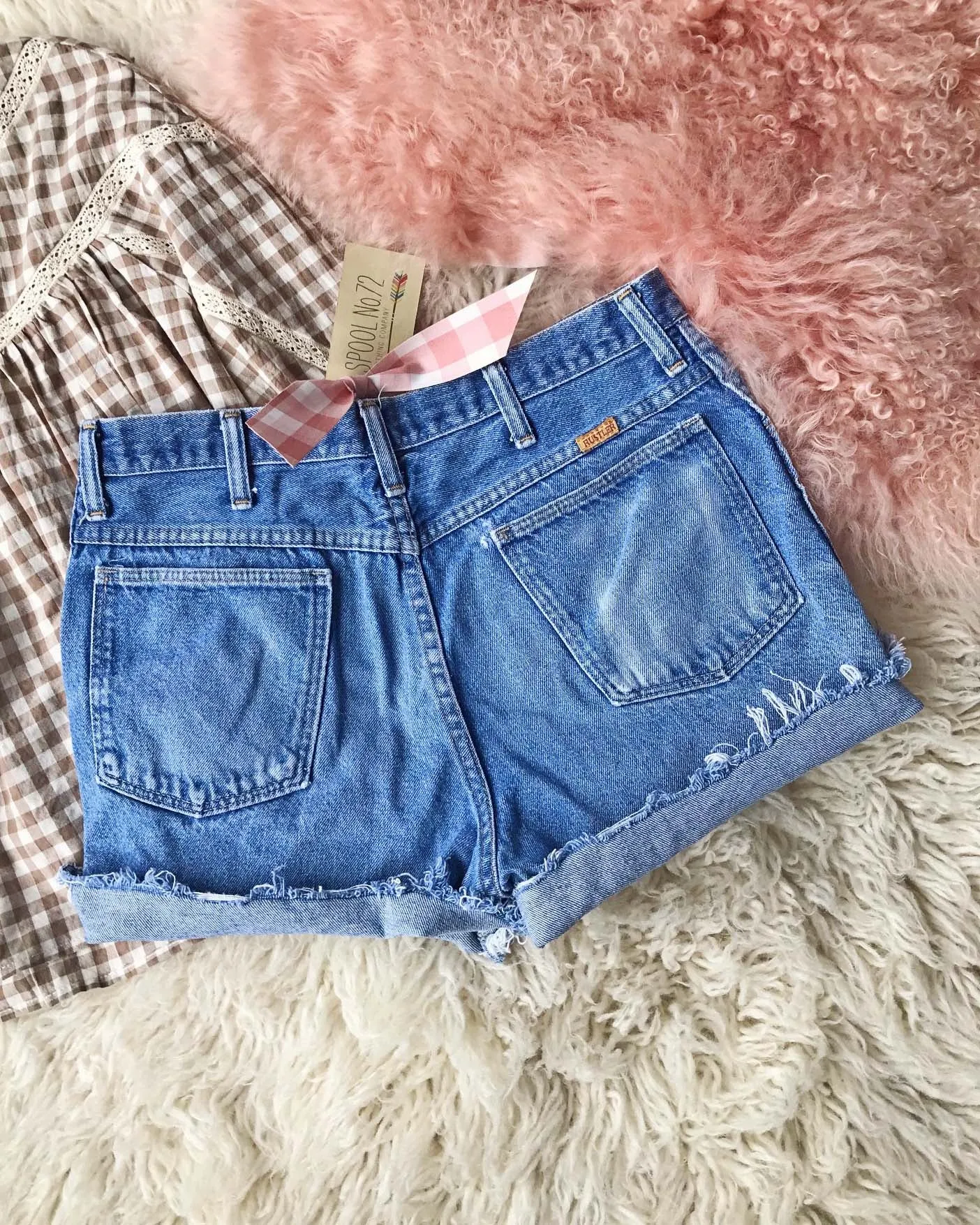 Vintage Cuffed Denim Shorts
