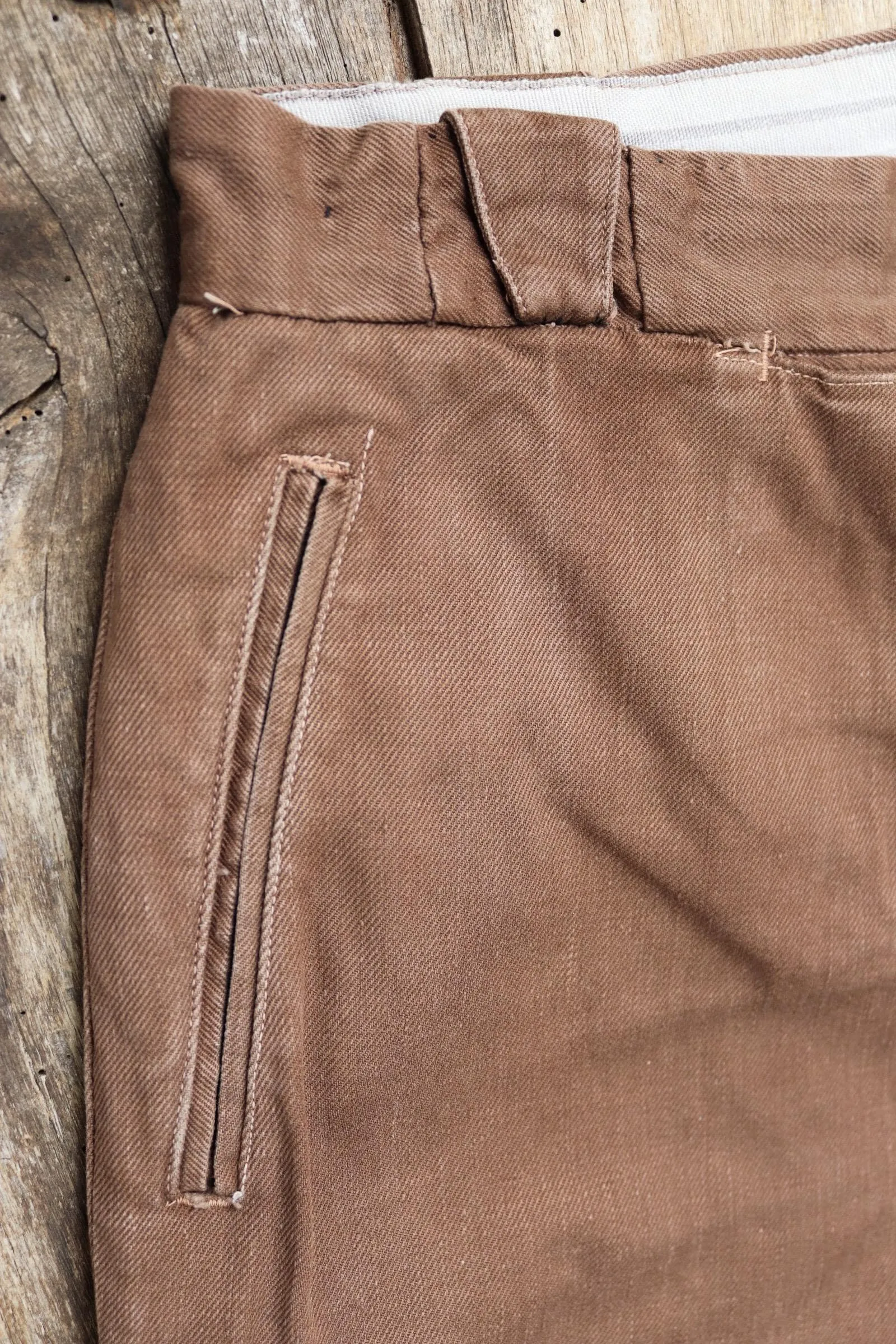 Vintage French cotton shorts - 1960s hiking - 33” x 5”