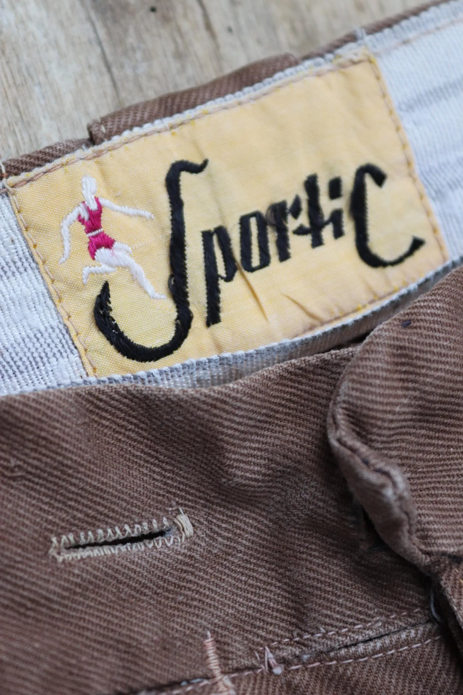 Vintage French cotton shorts - 1960s hiking - 33” x 5”