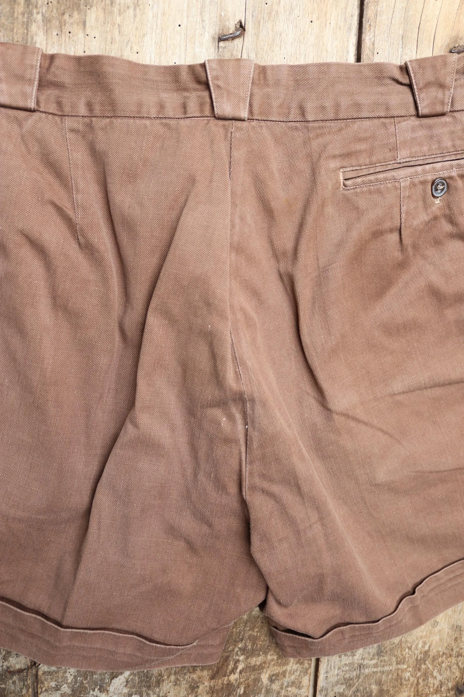 Vintage French cotton shorts - 1960s hiking - 33” x 5”