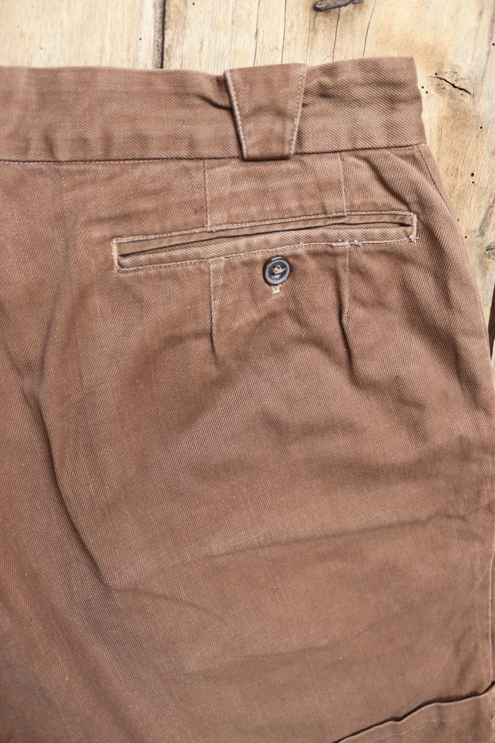 Vintage French cotton shorts - 1960s hiking - 33” x 5”