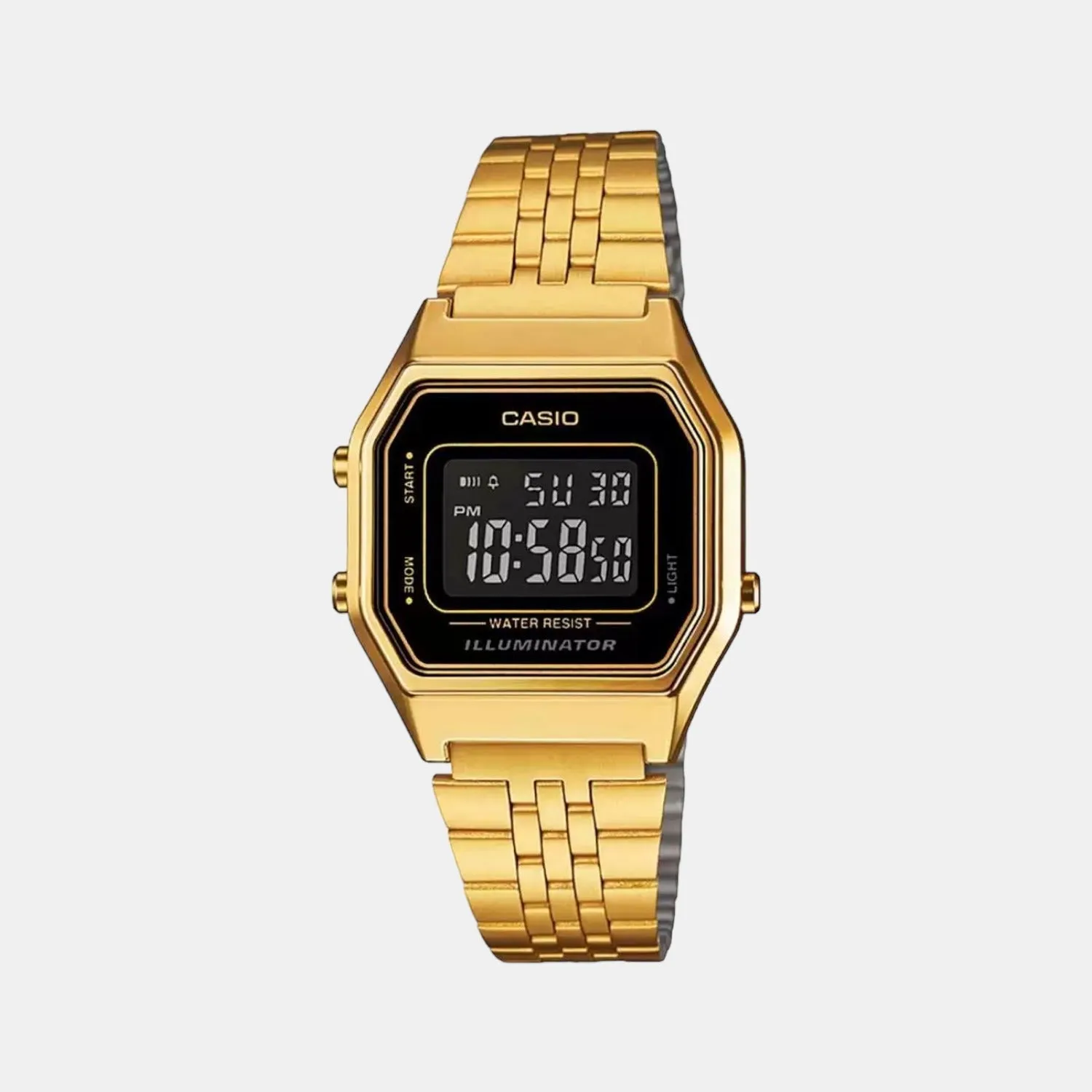 Vintage Women's Gold Digital Stainless Steel Watch D205 - LA680WGA-1BDF