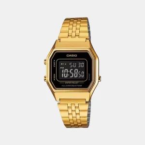 Vintage Women's Gold Digital Stainless Steel Watch D205 - LA680WGA-1BDF