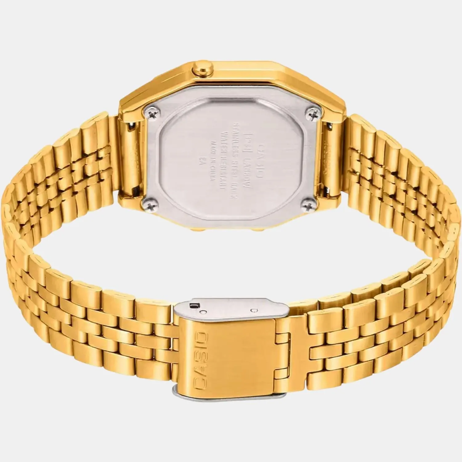 Vintage Women's Gold Digital Stainless Steel Watch D205 - LA680WGA-1BDF