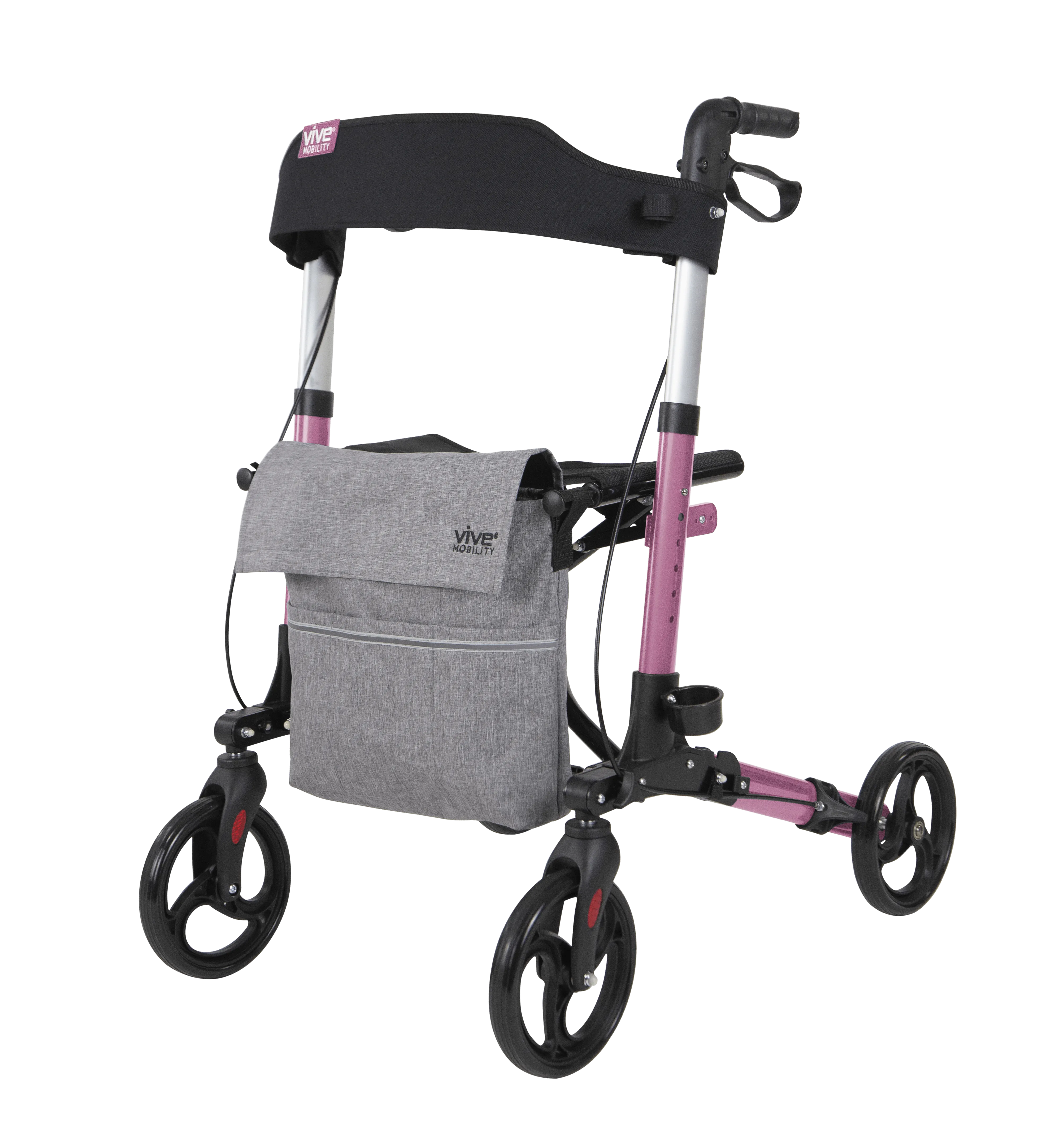 Vive Mobility Walker Rollator - Lightweight Foldable Walking Transport