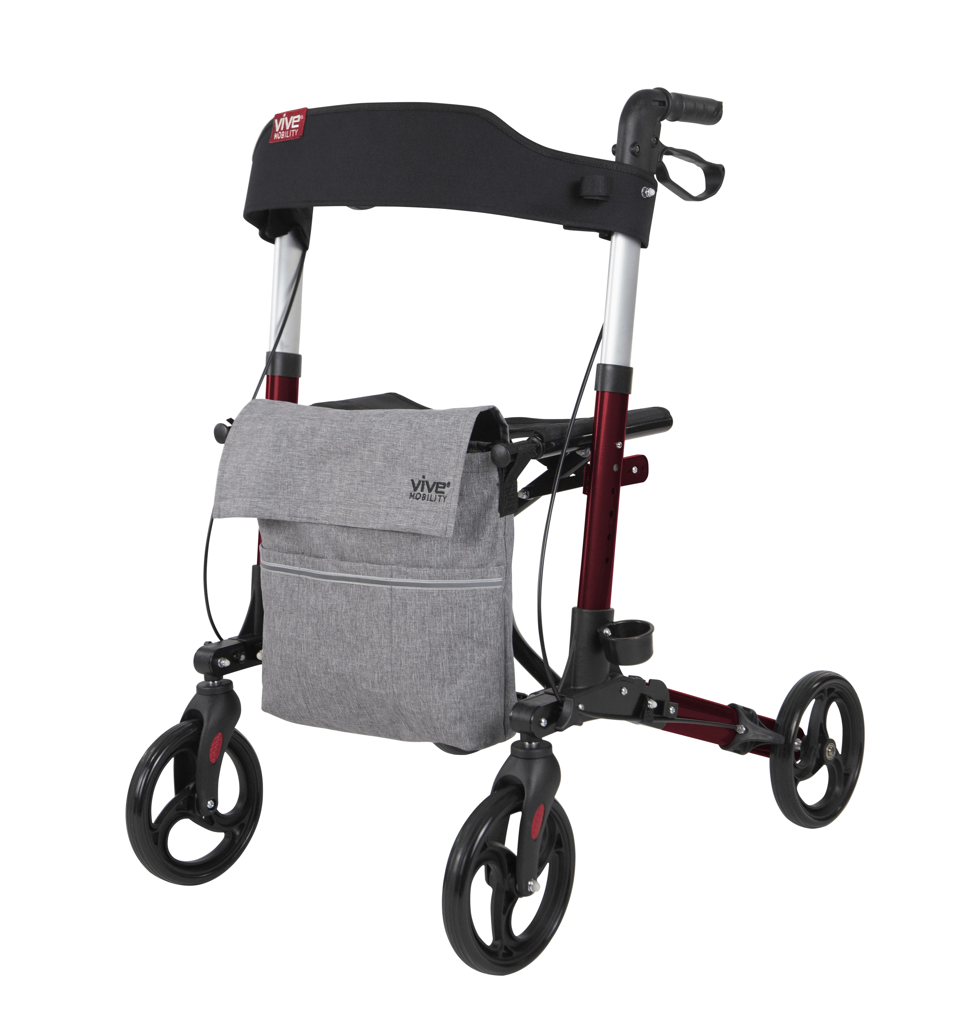 Vive Mobility Walker Rollator - Lightweight Foldable Walking Transport