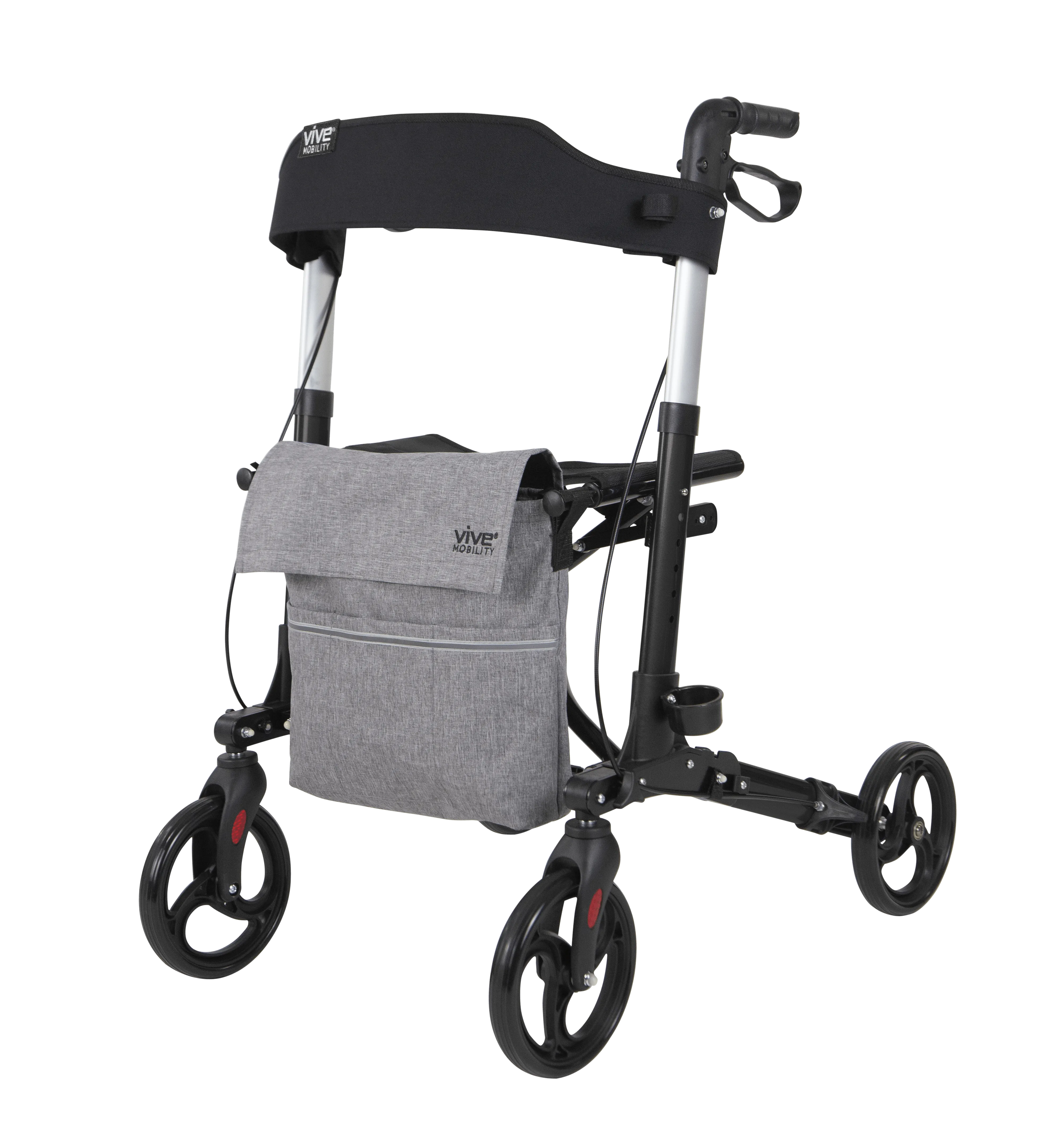 Vive Mobility Walker Rollator - Lightweight Foldable Walking Transport