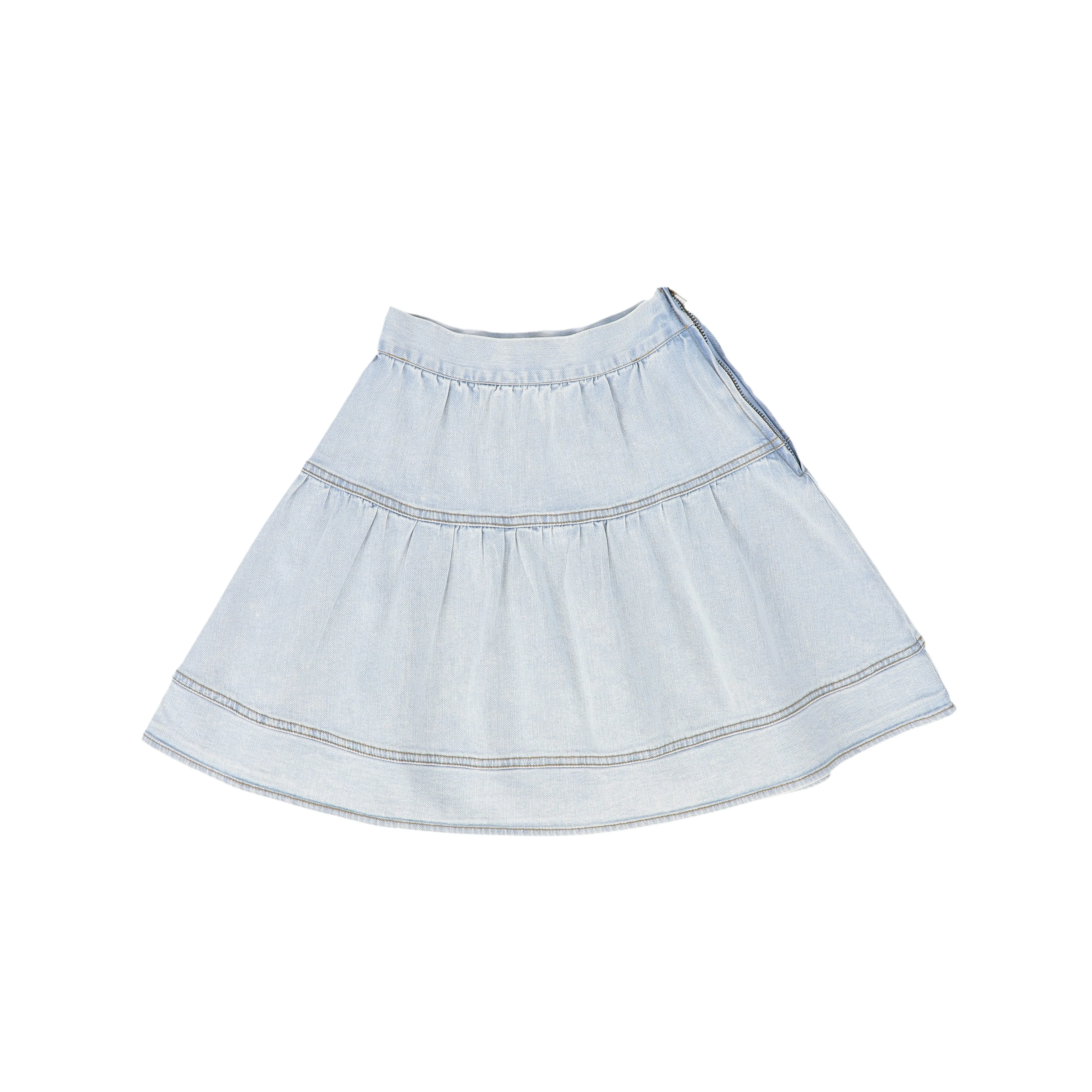 Waisted Denim Skirt