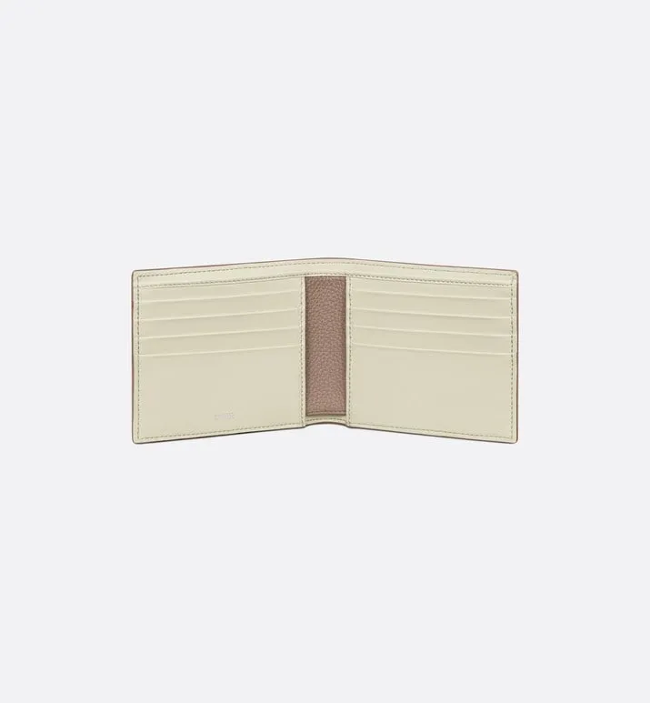 Wallet • Khaki Grained Calfskin with CD Icon Signature