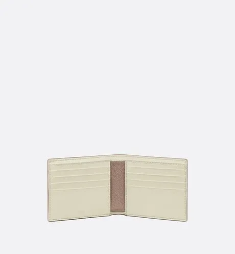 Wallet • Khaki Grained Calfskin with CD Icon Signature